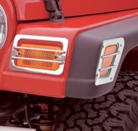 Προστατευτικά Φλας & στα φτερά 4τεμ χρωμίου Wrangler  97-06
