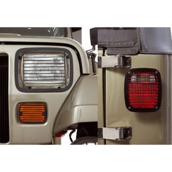 Κιτ προστασίας φαναριών μαύρο σετ 6 τεμ.Wrangler  87-95 Mαύρα XTREME4X4