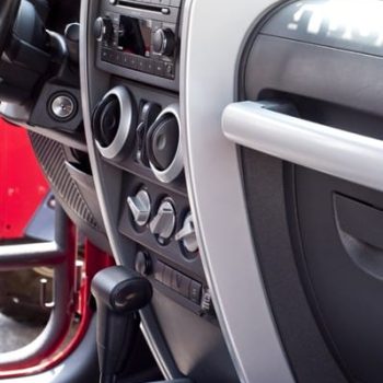 Center Dash Accents, Brushed Silver, 07-10 Jeep Wrangler Αξεσουάρ Εσωτερικού XTREME4X4