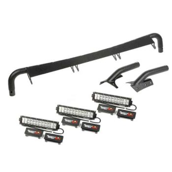 Windshield Light Bar Kit, 3 x 13.5” Combo Lamps, 97-06 Wrangler TJ/LJ Offroad Look XTREME4X4