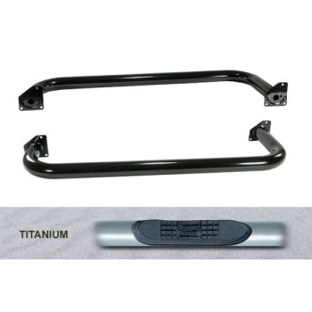 Σωληνωτό Σκαλοπάτι Titanium 3 Wrangler 87-95 (Ζευγάρι) Προφυλακτήρες YJ XTREME4X4