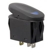Rocker Switch, Two Position, Black with Blue Indicator Light, Rugged Ridge, Universal Application Προβολείς XTREME4X4