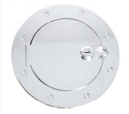 Locking Gas Cap Door, Polished Aluminum, 97-06 Jeep Wrangler (TJ) Εξωτερικό TJ XTREME4X4