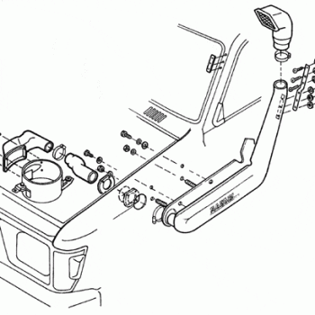 Safari Snorkel για κινητήρες 2,4 βενζίνη 89-97 HiLux XTREME4X4