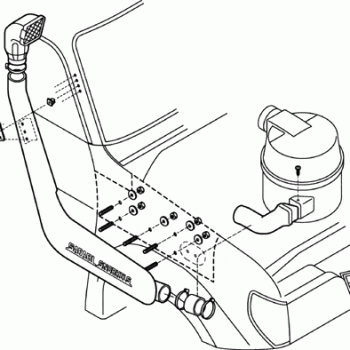 Safari Snorkel για κινητήρες 3,4lt βενζίνη 12/97 – 12/2002 για το Toyota Landcruiser 90 . Toyota XTREME4X4
