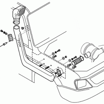 Safari Snorkel Για κινητήρες 2,8lt Diesel Mitsubishi XTREME4X4