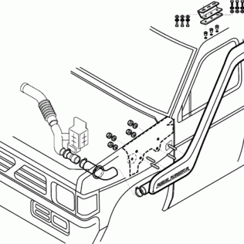 Safari Snorkel για μοντέλα από 3/1992 έως 1997 Nissan XTREME4X4