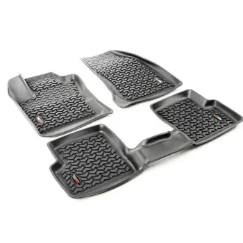 Set Πατάκια-Σκαφάκια από Λάστιχο Μαύρα για Jeep Renagade 15-17