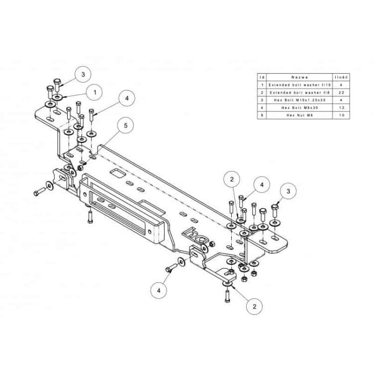 Βάση Εργάτη Mitsubishi Pajero IV 4 V80 V90 2006-2014 Βάσεις Εργατών XTREME4X4