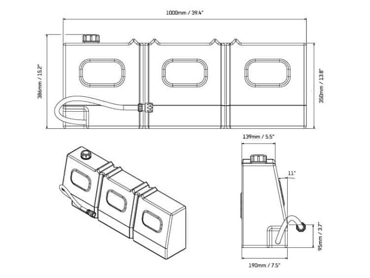 Slanted Water Tank – by Front Runner Front Runner XTREME4X4