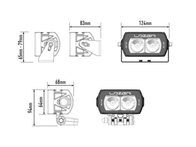 ST2 Evolution 2068 Lumens Προβολείς XTREME4X4