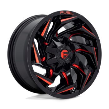 REACTION GLOSS BLACK MILLED W/ RED TINT Ζάντες Fuel Off-Road 20X10 6X135/5.5 106.1 NLQ FORD XTREME4X4