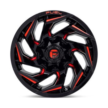 REACTION GLOSS BLACK MILLED W/ RED TINT Ζάντες Fuel Off-Road 20X10 6X135/5.5 106.1 NLQ FORD XTREME4X4